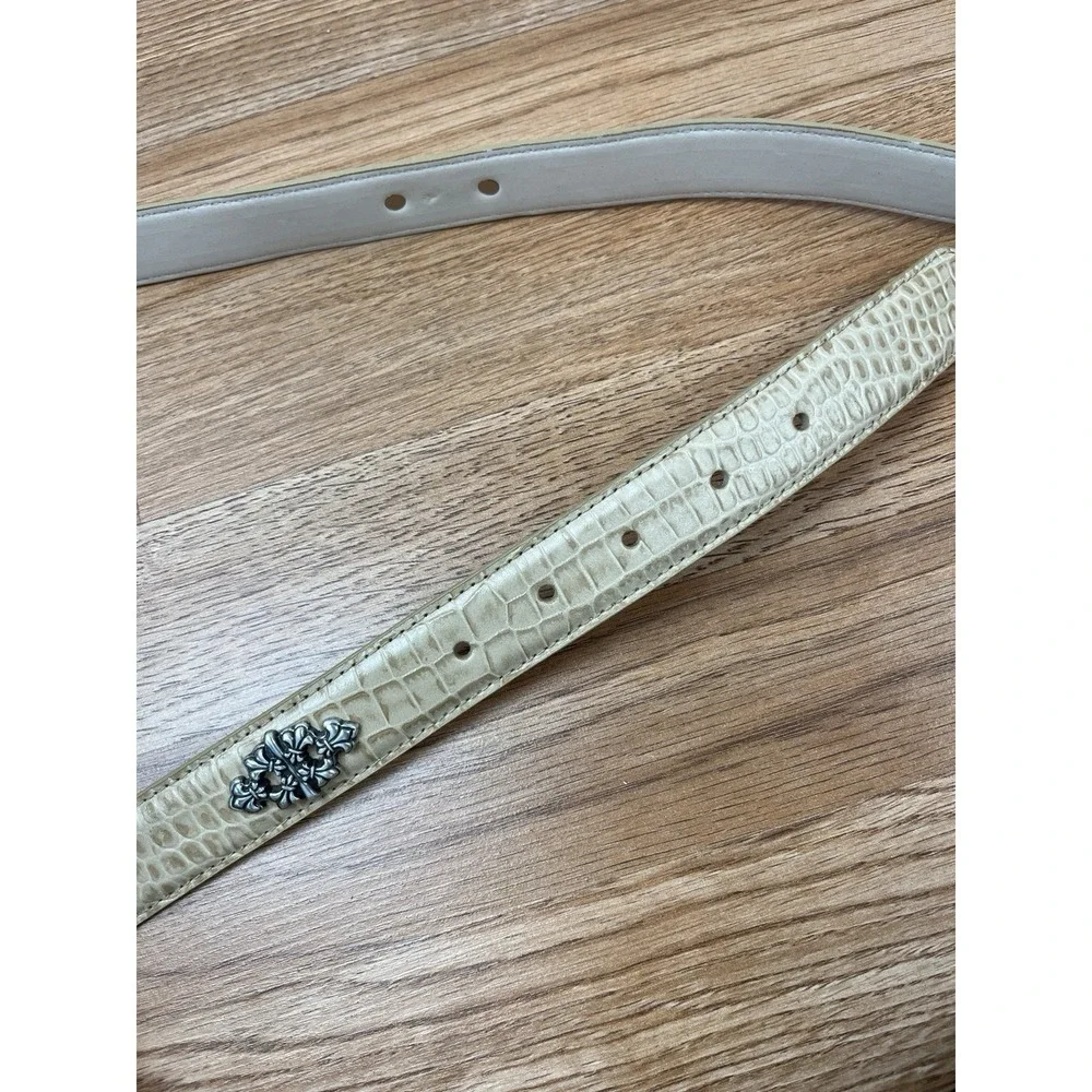 Coldwater Creek Del Rio Crocodile Embossed Leather Belt Women's Size 2x ‎ NEW
